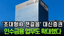 [이슈] 초대형IB 잰걸음 대신증권, 인수금융 업무도 확대했다  