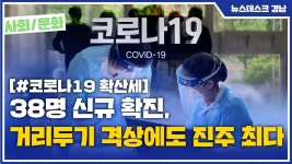 38명 신규 확진, 거리두기 격상에도 진주 최다