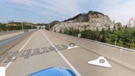 안전성·호환성 확보 위해 잠시 멈춘 송도석산 미디어파사드