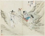 [백남주의 한복이 있는 옛 그림 이야기(33)] 연소답청(年少踏靑)