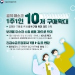 오늘부터 공적 마스크 1인당 10매까지 구매할 수 있어...