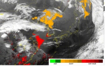 이틀째 중국발 황사로 전국 하늘이 노랗다 “마스크 쓰세요”… 내일 제주·남부, 토요일 전국에 비 온다
