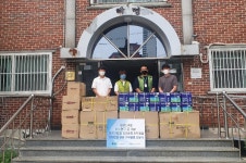 달리는 커피, 200호점 돌파 기념 코로나 극복 기원 물품 기부