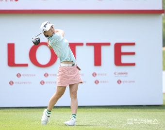 [KLPGA 생생포토] 유해란, '롯데오픈' 3라운드 단독 선두
