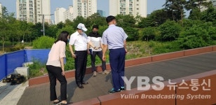 송영완 영통구청장, 여름철 풍수해 대비 하천·공사 현장점검