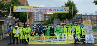 김보라 안성시장, 비룡초교서 어린이보호구역 교통안전 캠페인 동참