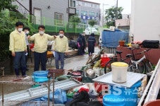 백군기 용인시장, 집중호우 피해 백암·원삼면 현장방문 주민 생업복귀 총력지원 강조