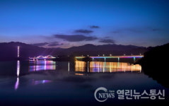 김천부항댐, 야간 관광명소로 발돋움