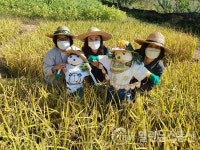 화성시 '논 산책 프로그램' 참여 어린이들이 만든 허수아비 생태학습장을 지킨다