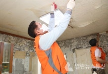 최대호 안양시장, 박달2동 독거노인 사랑의 도배 봉사 동참