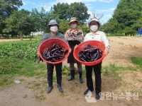 수원시 도시농업시민봉사단, 나눔 생태텃밭 수확 가지 공유냉장고 기증