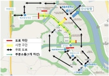 화성시 새솔동 수노을중앙로 자율주행 연구 도로 차단
