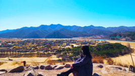 [포토] 부용대에서 내려다 본 안동하회마을의 봄