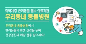 금천구, 취약계층 반려동물 필수 의료비 지원한다