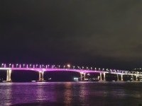 부산시설공단, 장애인 인식 개선 위해 광안대교, 남항대교 등 보라색 경관 조명 밝혀