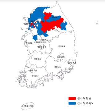 집중호우로 서울 중구 등 전국 49개 시·군 산사태 예보 발령