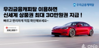 우리금융캐피탈, 테슬라 구매 고객에 백화점 상품권 선착순 제공