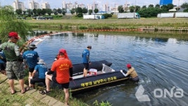 주광덕 남양주시장, 진건읍 화재 기름 유출 현장 이틀째 진두지휘..확산 방지