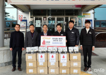 청송영양축산농협, 영양군에 한우사골세트 300박스 전달