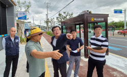 울산시의회, 남천교 버스승강장 이전 민원 현장 방문