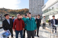 이상일 용인시장, 임시 운영 용인공영버스터미널 현장 방문