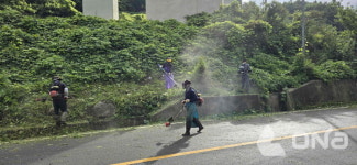 밀양시 산내면 청년회, 도로변 풀베기 실시