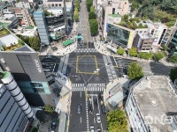 서초구, 방배역사거리 보행자 중심 교차로 개선공사 완료