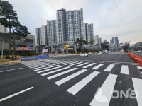 안양시 경수대로 평촌어바인퍼스트 아파트 앞 횡단보도 개통