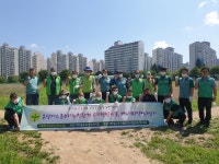 [포토] 새마을운동 동두천시지회, 친환경·자연 공기청정기 케냐프 심기 행사