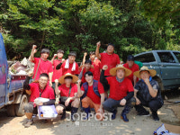 한국자유총연맹, 수해 지역 복구지원 구슬땀