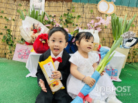 [포토] 충주 신나는 어린이집 부부의날 행사귀여운 꼬마신랑과 어린신부