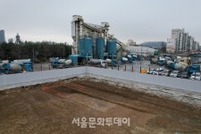 ㈜삼표산업 반환부지서 발견된 풍납토성 흔적