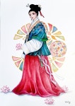 고려복식 고증 일러스트 전시 《푸른 구름의 나라》展… 한복 동북공정 제지 의미 담아
