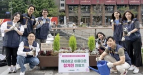 세븐일레븐, 청계천에 꽃 화단 조성 꽃 피는 청계천 ESG 활동