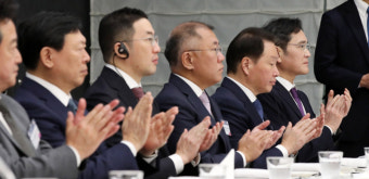 이재명 대통령, 현대차그룹 정의선 회장과 LG그룹 구광모 회장과 만찬 간담회