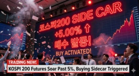 코스피200 선물 급등에 매수 사이드카···'검은 월요일' 하루 만에 반전