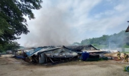용인 처인구 백암면 옥산리서 돈사 화재… 돼지 3천여마리 불에 타 죽어