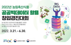 농림축산식품 공공빅데이터 활용 창업경진대회 개최...농식품부, 총상금 4400만원