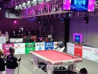 [현장포토] 프로당구 PBA-LPBA 팀리그 5라운드 연습중인 웰컴저축은행 (1)