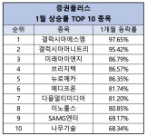 두나무의 증권플러스 내  상승률 1위 종목은…