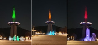 대전 한빛탑 초미세먼지 신호등 변신