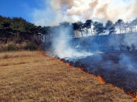 산청 야산 산불원인은?...드론 배터리 폭발
