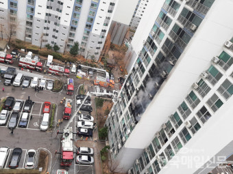 동대문구 전농동 아파트 화재…1명 사망・70여명 대피·구조
