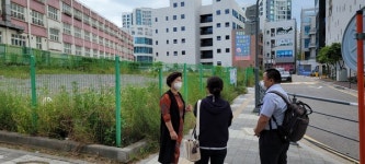 이애형 경기도의원, 세류초 후문 임시주차장 방문·점검