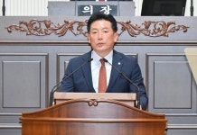 정용학 진주시의원 송백 자전거도로, 보행로와 위치 바꿔야