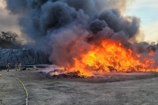 포항시 남구 쓰레기매립장 화재 발생