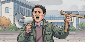 벌나무 농장 임도 깔아달라 민원 거부되자 군청 앞 분신 협박