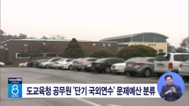 도교육청 공무원 '단기 국외연수' 문제예산 분류