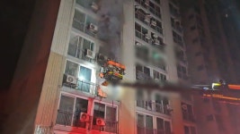 익산 부송동 아파트 화재... 55명 대피