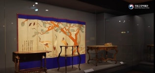 국립고궁박물관, 2월 추천 유물소나무와 학을 수놓은 병풍소개